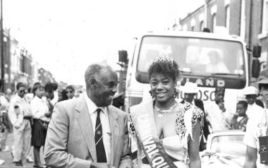 Caribbean Queen during procession during former carnival.