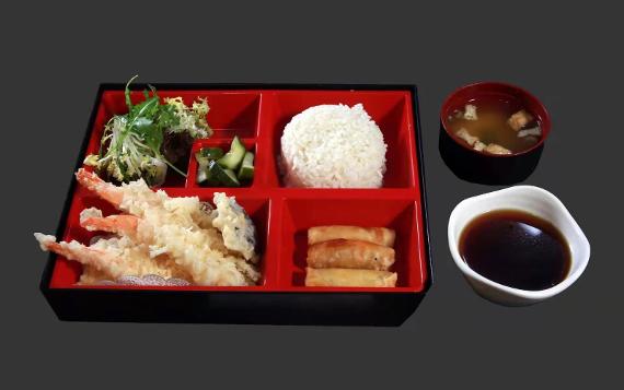 A Tempura Bento box created by Meiz Restaurant