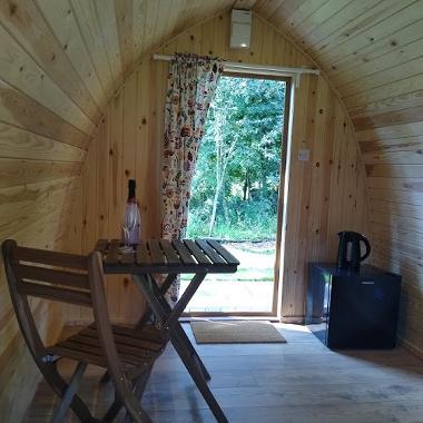 Camping pod interior