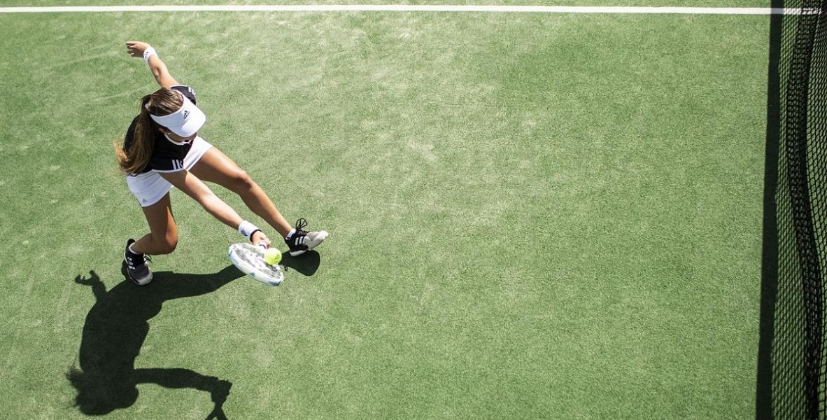 Woman playing tennis