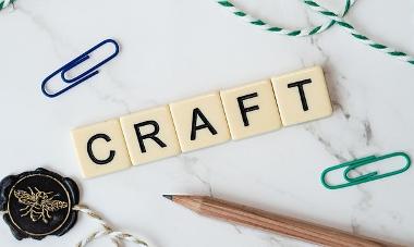 Scrabble tiles making the word craft