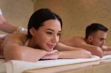 Couple enjoying a massage