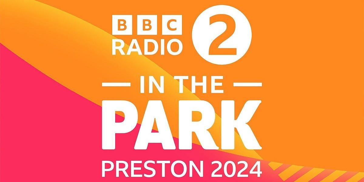 BBC Radio 2 in the Park's promotional image with orange and pink colours