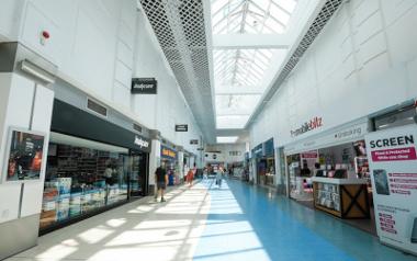 Looking down the main hallway inside Fishergate Shopping Centre