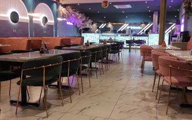 A view of the main seating area inside Heavenly Desserts Preston