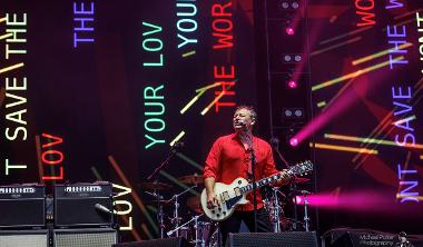 Manic Street Preachers singer performing on stage