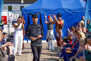 The cast of the Family Catwalk at the Encounter Festival 2024