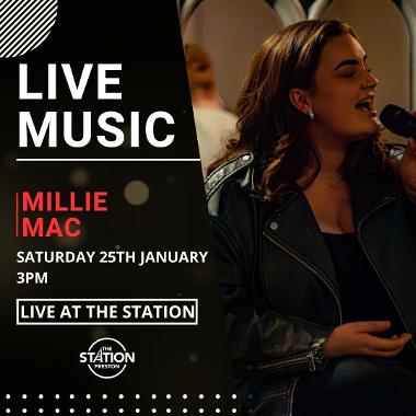 Live music at The Station with Millie Mac