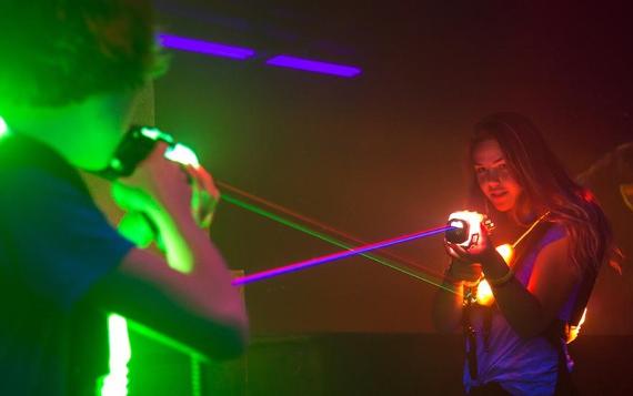 People playing laser tag