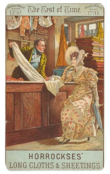 Historical Horrockses cloth manufacturer poster.