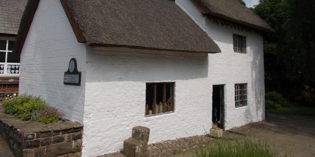 Outside the Church Cottage Museum.