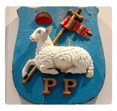 Preston Lamb coat of arms on display in the Harris Museum.