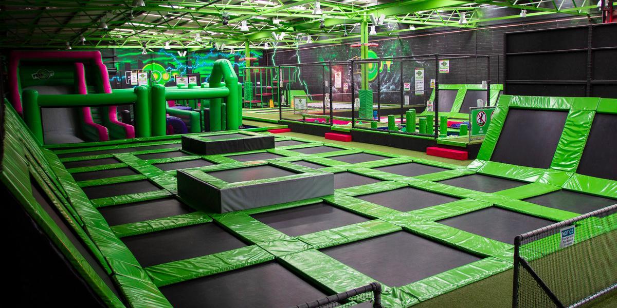 View of Flip Out trampoline park.