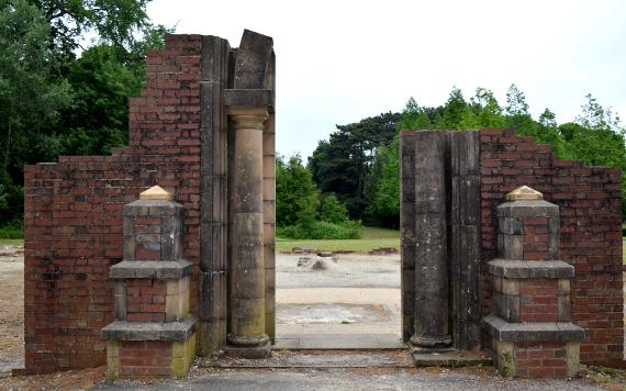 Remains of Ribbleton Hall building.