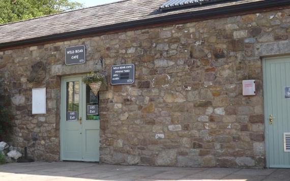 Bowland Wild Boar Park cafe exterior.