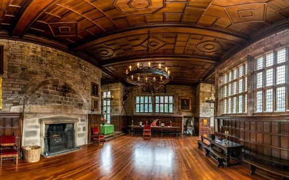 Hall inside Hoghton Tower, Preston.