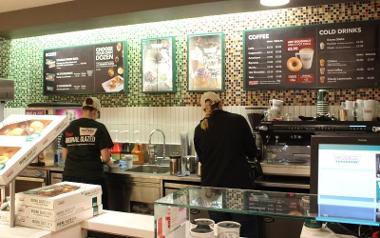 Krispy Kreme Preston shop counter.