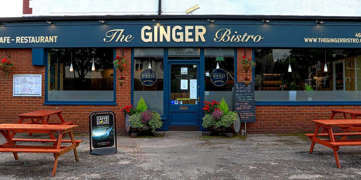 Front of Ginger Bistro restaurant.