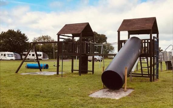 Children's play area at Poplar Grove Farm Caravan Park.