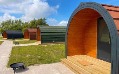 Camping pod at Stanley Villa Farm.